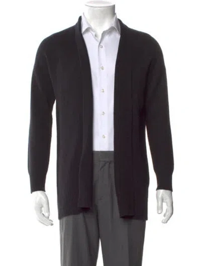 Pre-owned Vince Wool Open Front Cardigan In Green