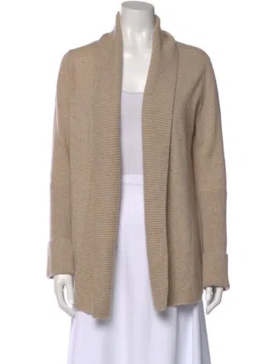 Pre-owned Vince Wool Open Front Sweater In Black