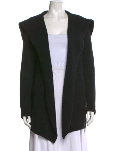 Pre-owned Vince Wool Open Front Sweater In Black