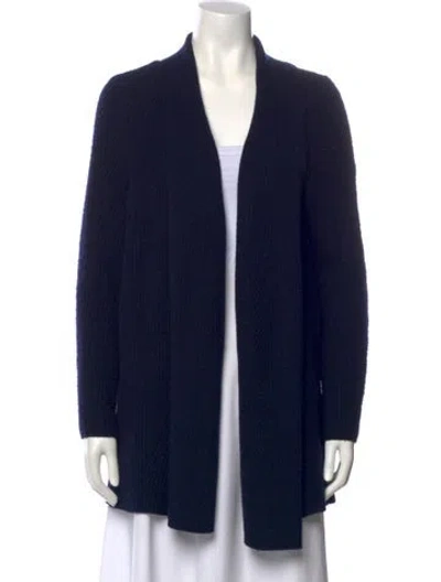 Pre-owned Vince Wool Open Front Sweater In Black