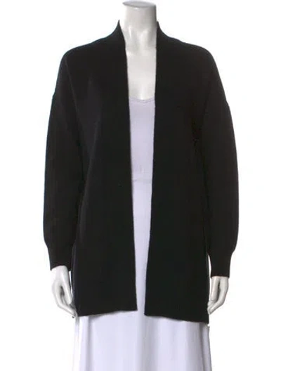 Pre-owned Vince Wool Open Front Sweater In Black