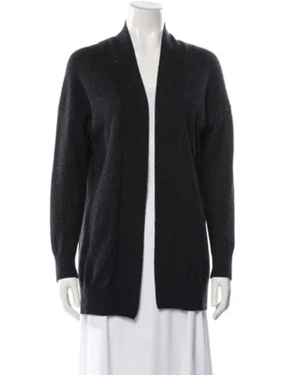 Pre-owned Vince Wool Open Front Sweater In Black