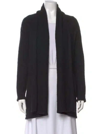 Pre-owned Vince Wool Open Front Sweater In Black