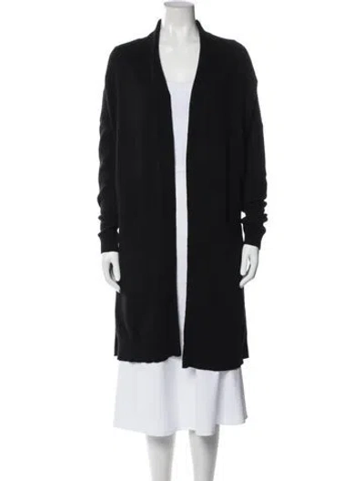 Pre-owned Vince Wool Open Front Sweater In Black