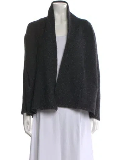 Pre-owned Vince Wool Open Front Sweater In Black