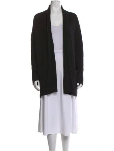Pre-owned Vince Wool Open Front Sweater In Black