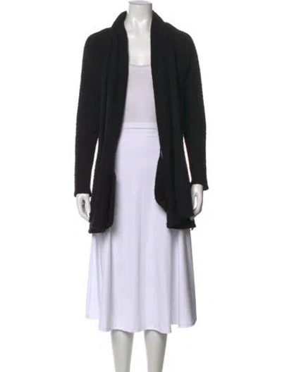 Pre-owned Vince Wool Open Front Sweater In Black