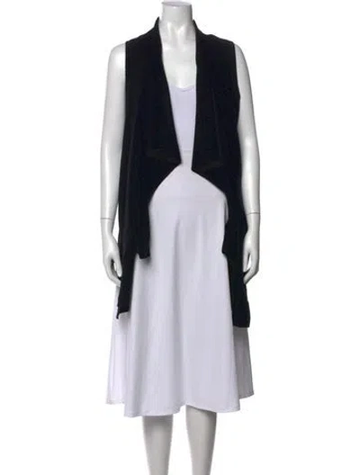Pre-owned Vince Wool Open Front Sweater In Black