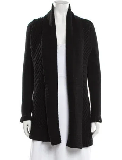 Pre-owned Vince Wool Open Front Sweater In Gray