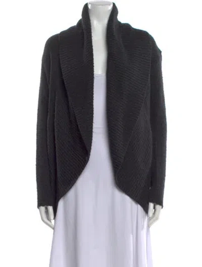 Pre-owned Vince Wool Open Front Sweater In Gray