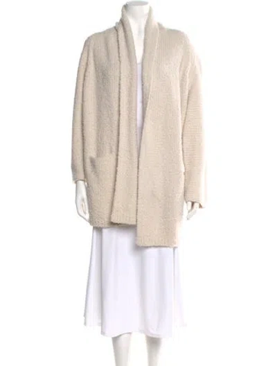 Pre-owned Vince Wool Open Front Sweater In Neutral