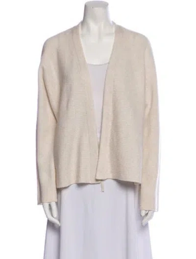 Pre-owned Vince Wool Open Front Sweater In Neutral