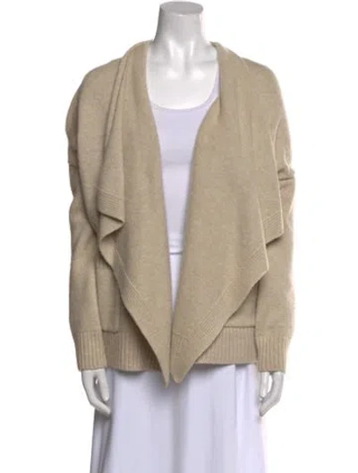 Pre-owned Vince Wool Open Front Sweater In Neutral