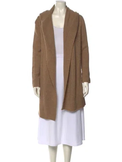Pre-owned Vince Wool Open Front Sweater In Neutral