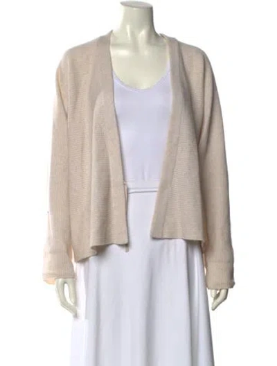 Pre-owned Vince Wool Open Front Sweater In Neutral