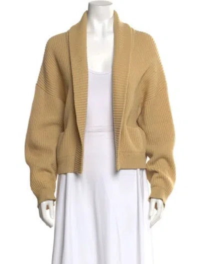 Pre-owned Vince Wool Open Front Sweater In Neutral