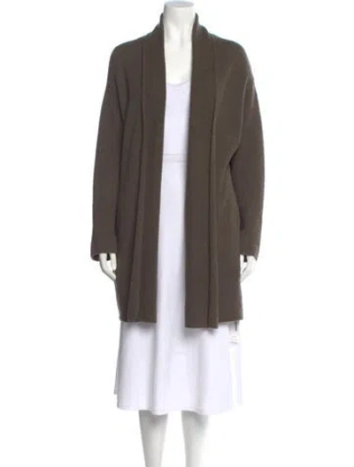 Pre-owned Vince Wool Open Front Sweater In Neutral