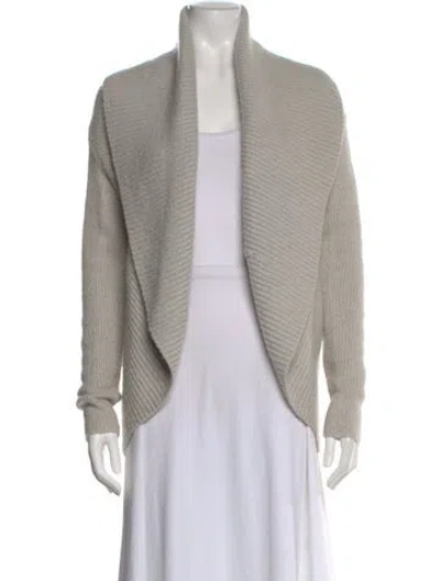 Pre-owned Vince Wool Open Front Sweater In Neutral