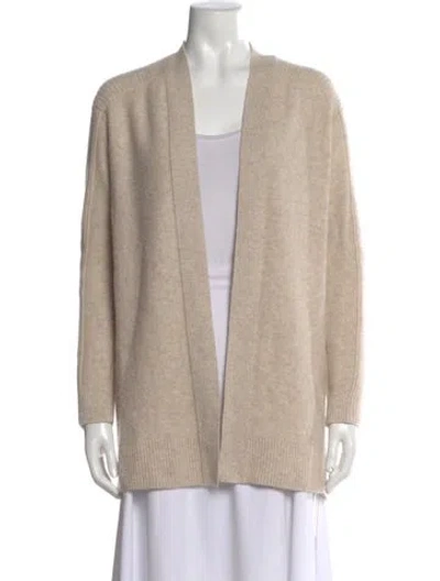 Pre-owned Vince Wool Open Front Sweater In Neutral