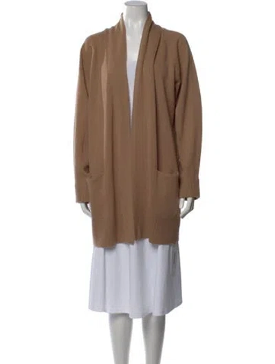 Pre-owned Vince Wool Open Front Sweater In Neutral