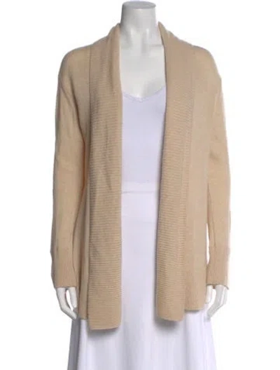 Pre-owned Vince Wool Open Front Sweater In Neutral