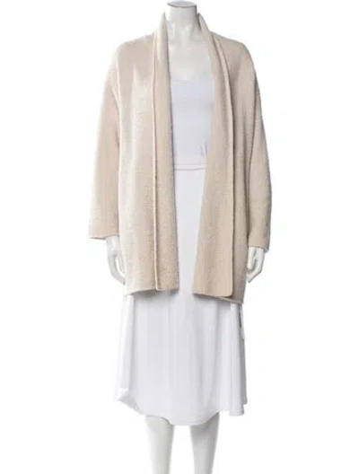 Pre-owned Vince Wool Open Front Sweater In Neutral