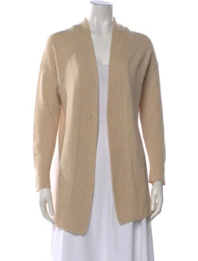 Pre-owned Vince Wool Open Front Sweater In Neutral