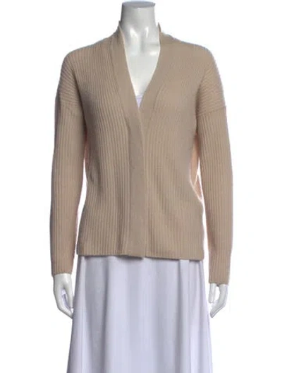 Pre-owned Vince Wool Open Front Sweater In Neutral