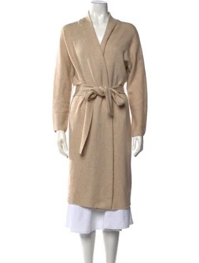 Pre-owned Vince Wool Open Front Sweater In Neutral