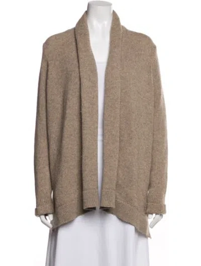 Pre-owned Vince Wool Open Front Sweater In Neutrals