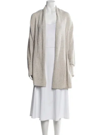 Pre-owned Vince Wool Open Front Sweater In Neutrals