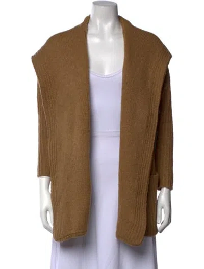 Pre-owned Vince Wool Open Front Sweater In Neutrals