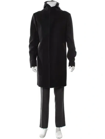 Pre-owned Vince Wool Overcoat In Black
