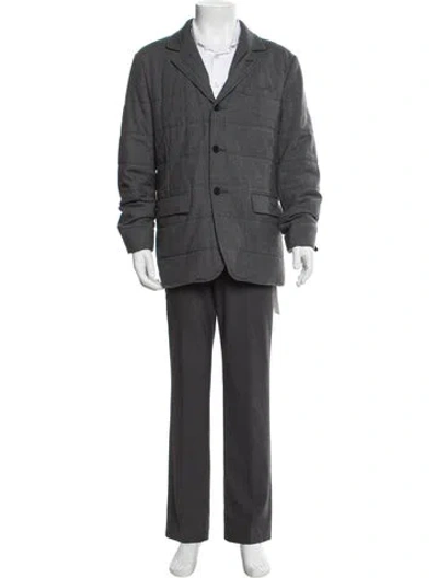 Pre-owned Vince Wool Overcoat In Gray