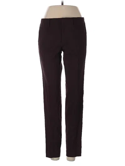 Pre-owned Vince Wool Pants In Burgundy