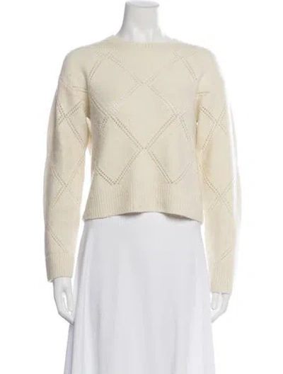 Pre-owned Vince Wool Patterned Sweater In Neutrals