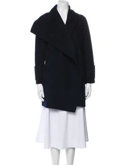 Pre-owned Vince Wool Peacoat In Black
