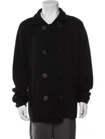 Pre-owned Vince Wool Peacoat In Black