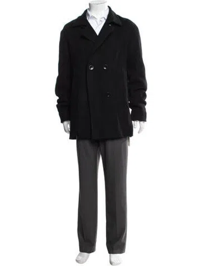 Pre-owned Vince Wool Peacoat In Black