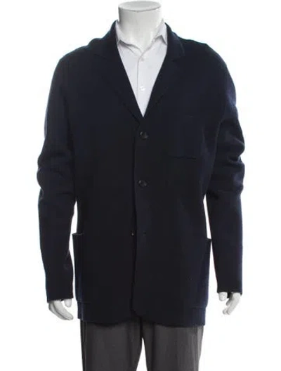 Pre-owned Vince Wool Peacoat In Blue