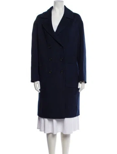 Pre-owned Vince Wool Peacoat In Blue