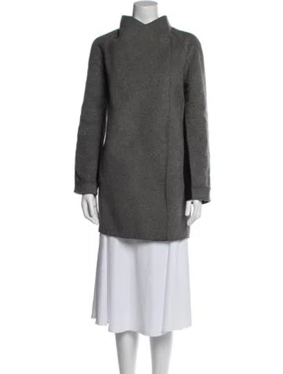 Pre-owned Vince Wool Peacoat In Gray