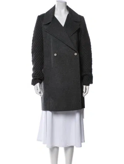Pre-owned Vince Wool Peacoat In Gray