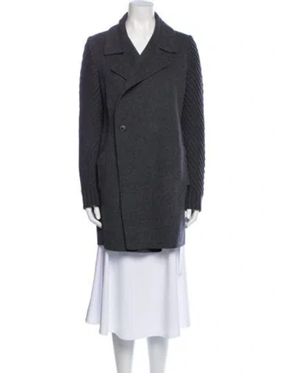 Pre-owned Vince Wool Peacoat In Gray