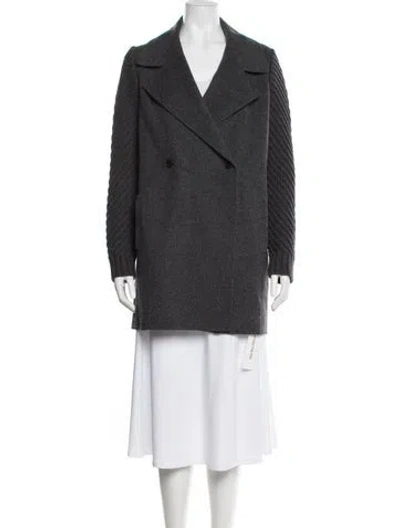 Pre-owned Vince Wool Peacoat In Gray