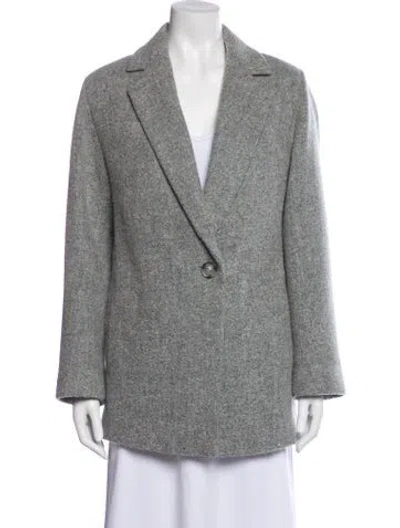 Pre-owned Vince Wool Peacoat In Gray