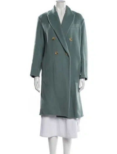 Pre-owned Vince Wool Peacoat In Green