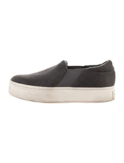 Pre-owned Vince Wool Printed Sneakers In Gray