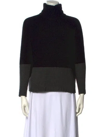 Pre-owned Vince Wool Printed Sweater In Black