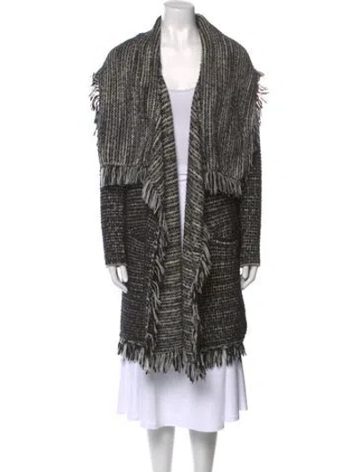 Pre-owned Vince Wool Printed Sweater In Black
